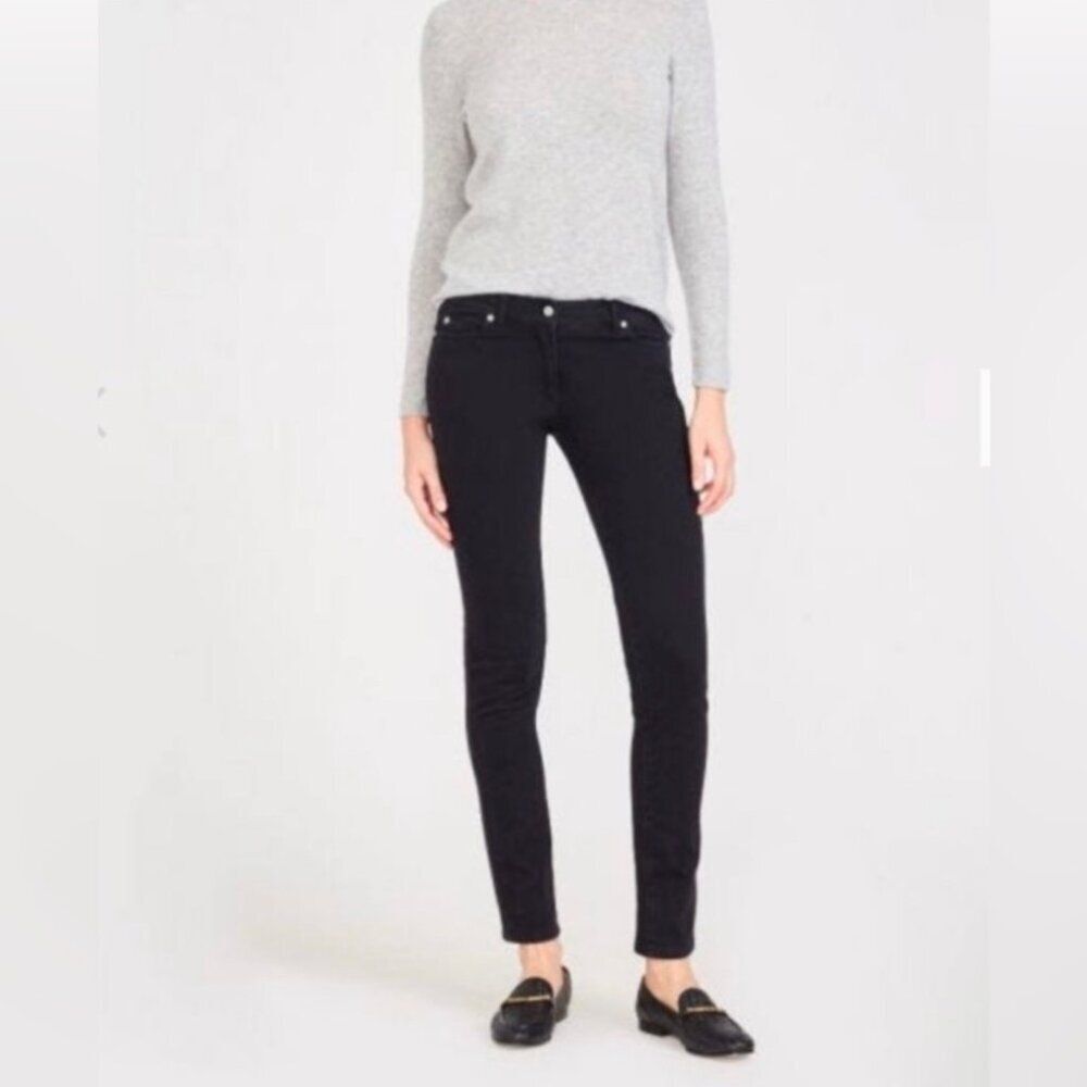 J. McLaughlin “LEXI” Stretch Slim Leg Crop Chinos, Black, Size 14